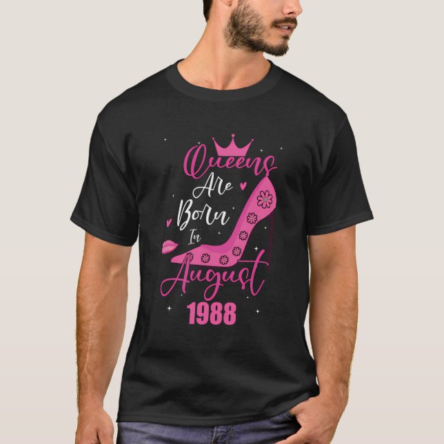 Camiseta 35 Años Nacieron En Agosto De 1988 (Anverso)