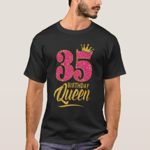 Camiseta 35 años Reina de cumpleaños de 35 años Chica de co