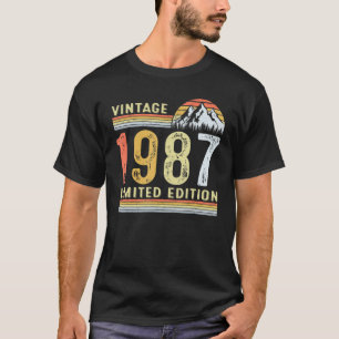 Camiseta 35 años Vintage 1987 35º cumpleaños