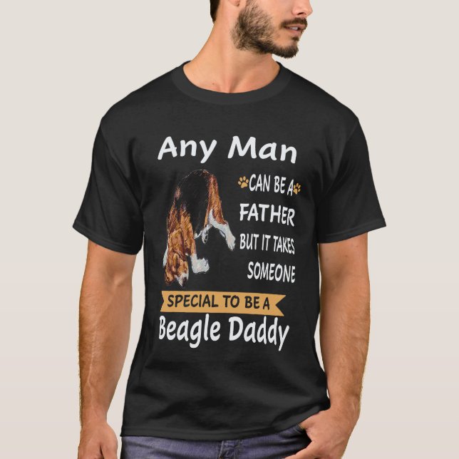 Camiseta 35 Cualquier hombre - Beagle Daddy Beagle (Anverso)
