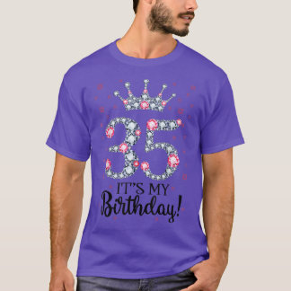 Camiseta 35 It's My Birthday 1987 35Th Birthday Gift Tee Fo