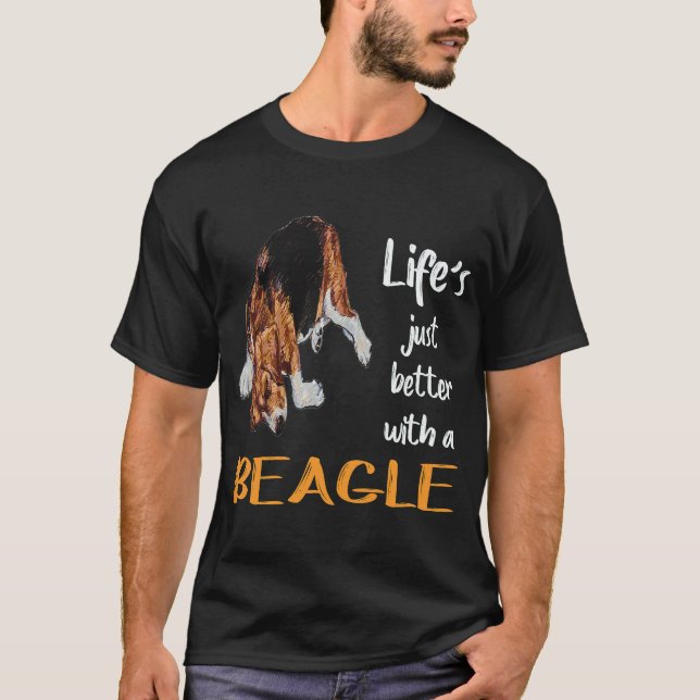 Camiseta 35 La vida es mejor con un Beagle (Anverso)