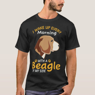 Camiseta 35 Me despierto cada mañana con un Beagle a mi lad