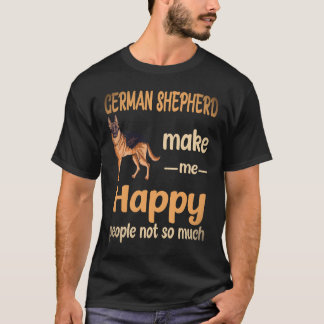 Camiseta 35 Pastores Alemanes Me Hacen Feliz Gente No Tanto