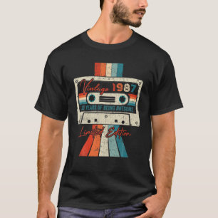 Camiseta 35 Regalos de cumpleaños Año Vintage 1987 Cassette