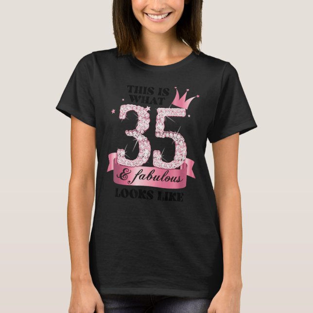 Camiseta 35 y Fabuloso Grupo Fiesta Blanco Rosa Candid Phot (Anverso)