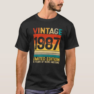 Camiseta 35 Years Of Being Awesome Vintage 1987 35Th Birthd