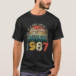 Camiseta 36ª Decoraciones de Cumpleaños Julio 1987 Hombres 