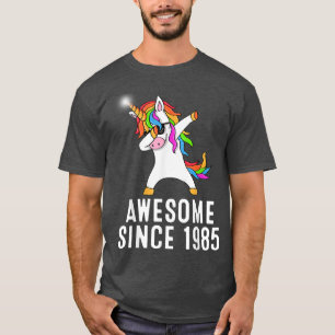 Camiseta 36º cumpleaños, unicornio dab, Awesome desde 1985