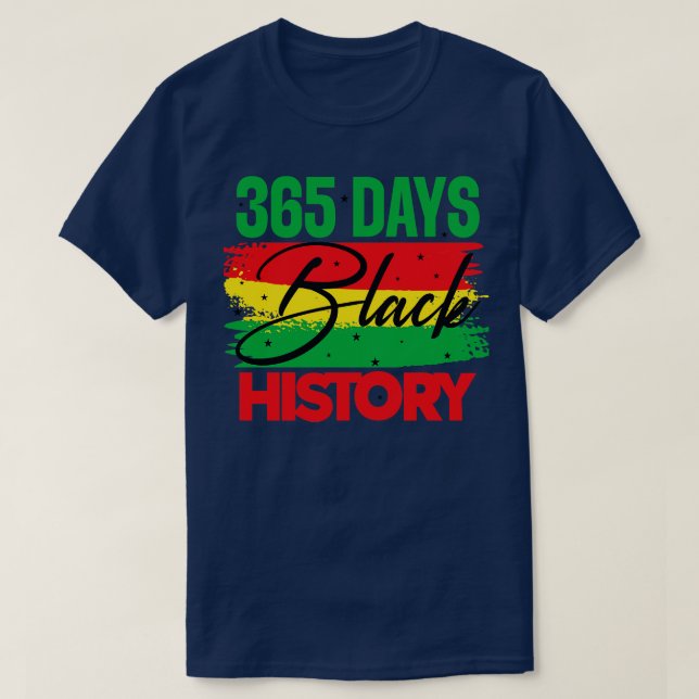 CAMISETA 365 DÍAS HISTORIA NEGRA (Diseño del anverso)