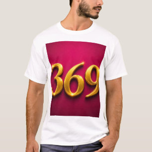 Camiseta 369 Números de Manifestación de Lujo en Oro