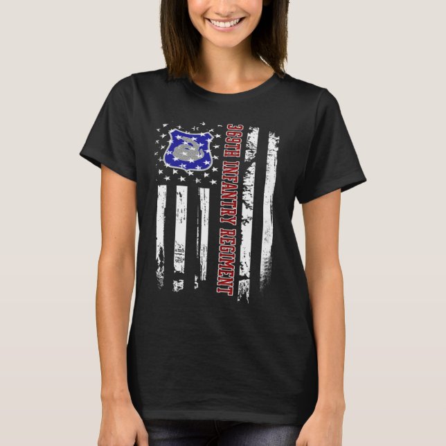 Camiseta 369th Infantry Regiment Veteran USA Flag Veterans  (Anverso)