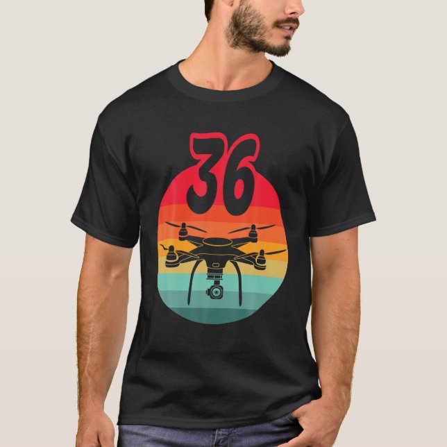 Camiseta 36.º Cumpleaños I Drones De Control Remoto Retro C (Anverso)