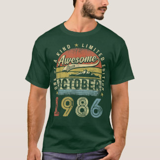 Camiseta 36.º regalo de cumpleaños increíble desde octubre