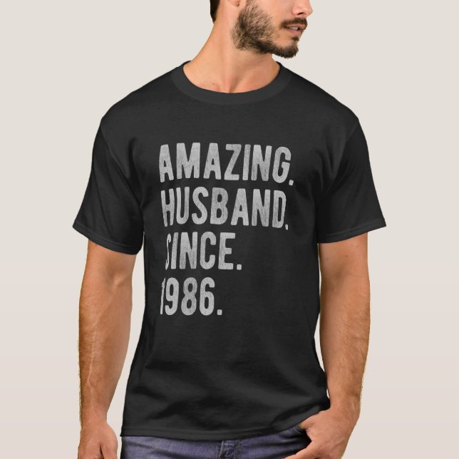Camiseta 36 Aniversario Boda De Su Sorprendente Esposo (Anverso)