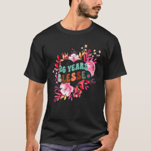 Camiseta 36 años de celebración de cumpleaños de flores de