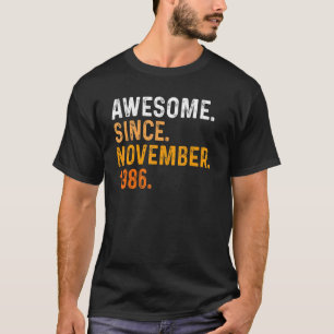 Camiseta 36 años de edad increíble desde noviembre de 1986