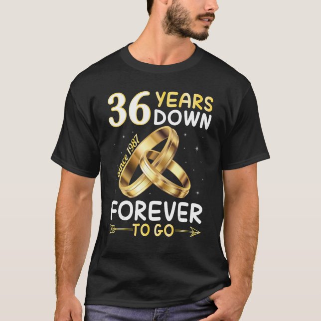 Camiseta 36 Años Después De 1987, Para Siempre, De Casarse  (Anverso)