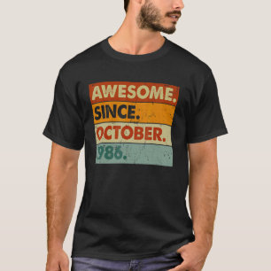 Camiseta 36 años trigésimo sexto cumpleaños desde octubre