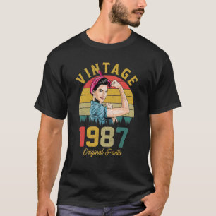 Camiseta 36 Años Vintage 1987 36º Cumpleaños De Las Mujeres
