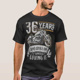 Camiseta 36 Años Y Todavía En 2 Ruedas Amándola 36º Nacimie