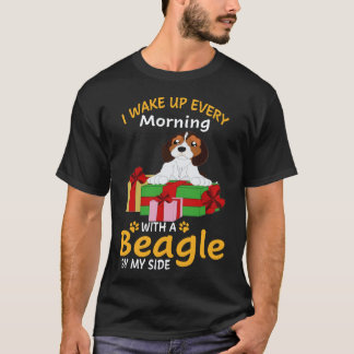 Camiseta 36 Me despierto cada mañana con un Beagle a mi lad