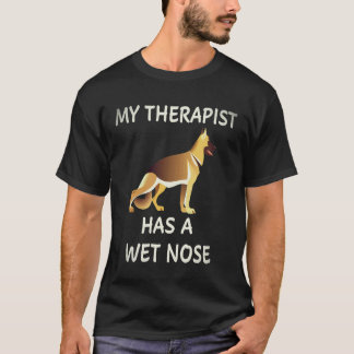 Camiseta 36 Mi terapeuta tiene un pastor alemán con la nari