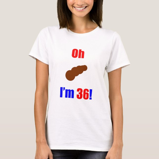 Camiseta ¡36 oh (imagen de Poo) soy 36! (Anverso)