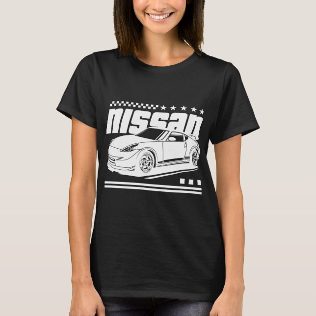Camiseta 370z T-ShirtNissan nismo jdm leyenda blanco (Anverso)