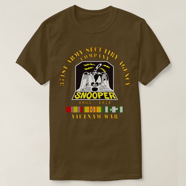 Camiseta 371ª ASA Company 1965 1971 w VN SVC (Diseño del anverso)