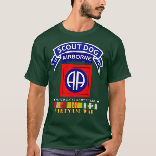 Camiseta 37.º Scout Dog Platoon 82nd Div con VN SVC