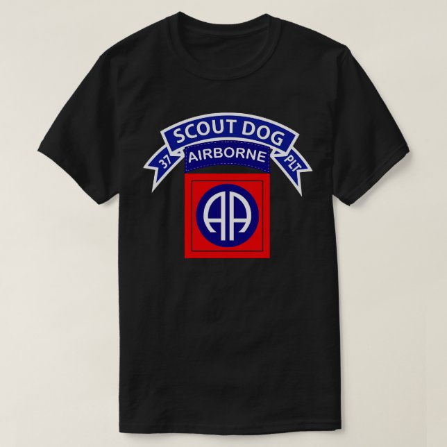 Camiseta 37.º Scout Platón De Perro 82º Div (Diseño del anverso)