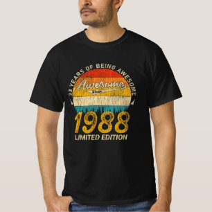 Camiseta 37 años de edad 1988: Impresionante regalo de cump