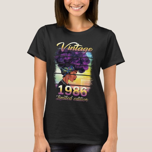 Camiseta 37 años de edad 37 años Mujeres negras asombrosas  (Anverso)