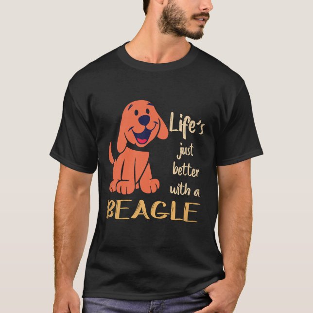 Camiseta 37 La vida es mejor con un Beagle (Anverso)