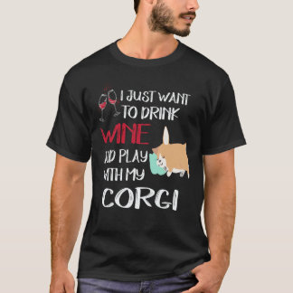 Camiseta 37 Solo Quiero Beber Vino Corgi