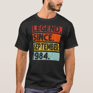 Camiseta 38ª leyenda de cumpleaños desde septiembre de 1984