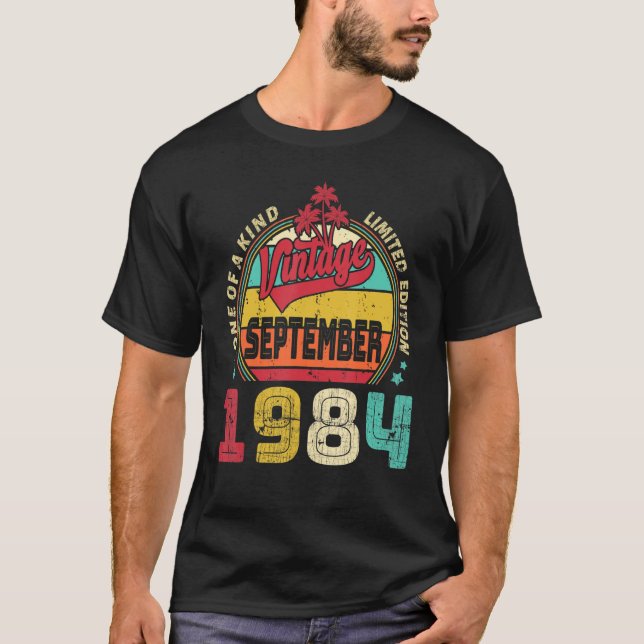 Camiseta 38º cumpleaños increíble desde septiembre de 1984 (Anverso)