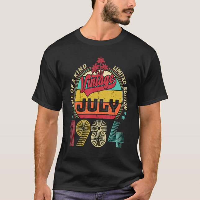 Camiseta 38º cumpleaños maravilloso desde julio de 1984 1 (Anverso)