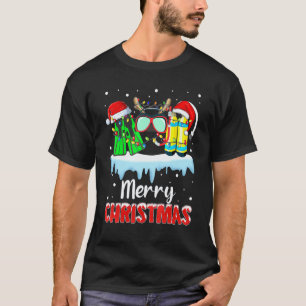 Camiseta 383p Santa Reno Ciervo Navidad Alegre Buceo 