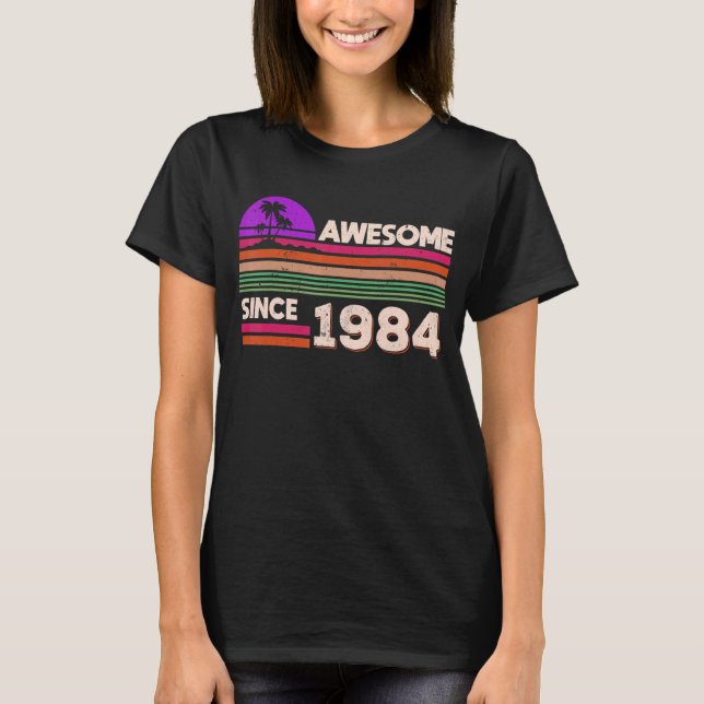 Camiseta 38.ª Femenina De Cumpleaños Desde 1984 (Anverso)