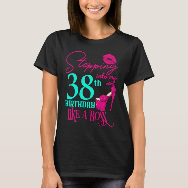 Camiseta 38.ª Nacida Mujer Rosa (Anverso)