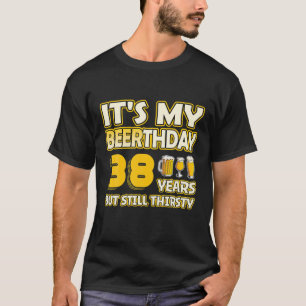 Camiseta 38 Años - Beerthday, Cerveza Graciosa De 38 Años