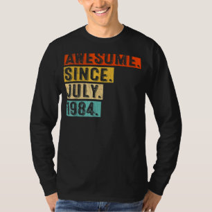 Camiseta 38 años de edad increíble desde julio de 1984 38º