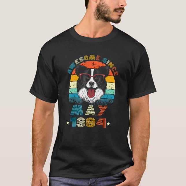 Camiseta 38 años de la frontera de amor Perro collie 38 año (Anverso)