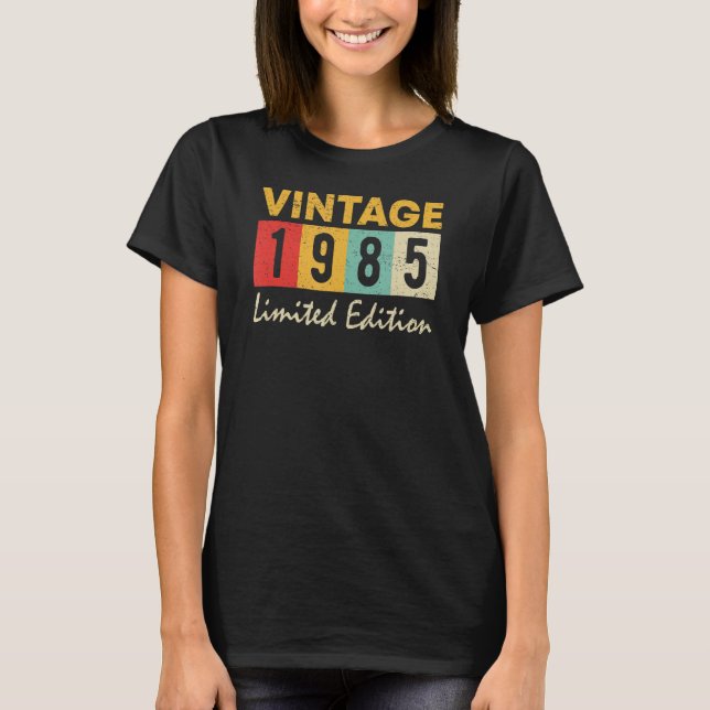 Camiseta 38 años Vintage 1985 38º cumpleaños (Anverso)