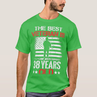 Camiseta 38 Cumpleaños Veterano actual Día de Veteranos de