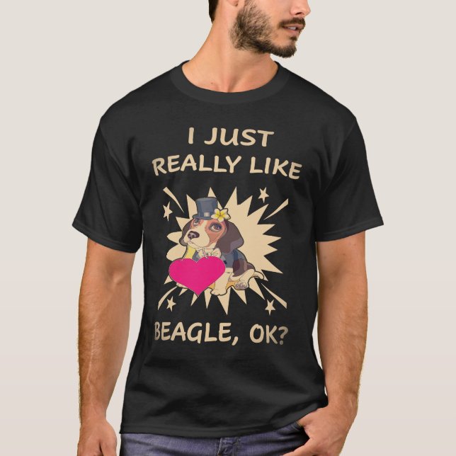 Camiseta 38 Me gusta mucho Beagle (Anverso)