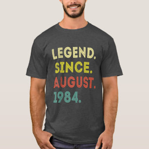 Camiseta 38 Years Old Gifts Legend Since August 1984th Birt