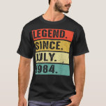 Camiseta 38 Years Old Legend Since July 1984 38th Birthday<br><div class="desc">38 Years Old Legend Since July 1984 38th Birthday Gifts  .</div>